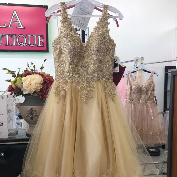 Gold Prom Dress - Picture 1 of 4
